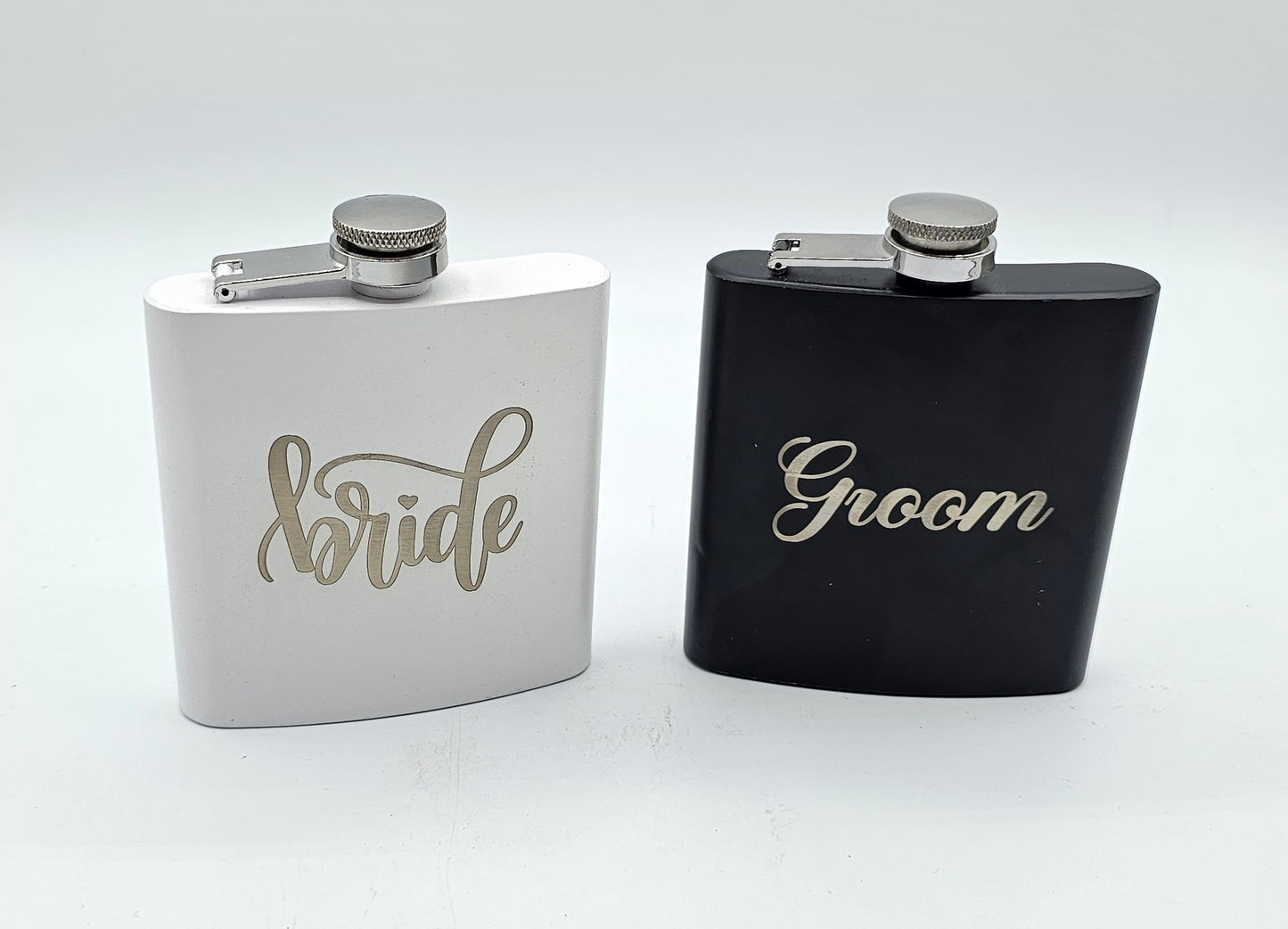 Bride & Groom Flask Set