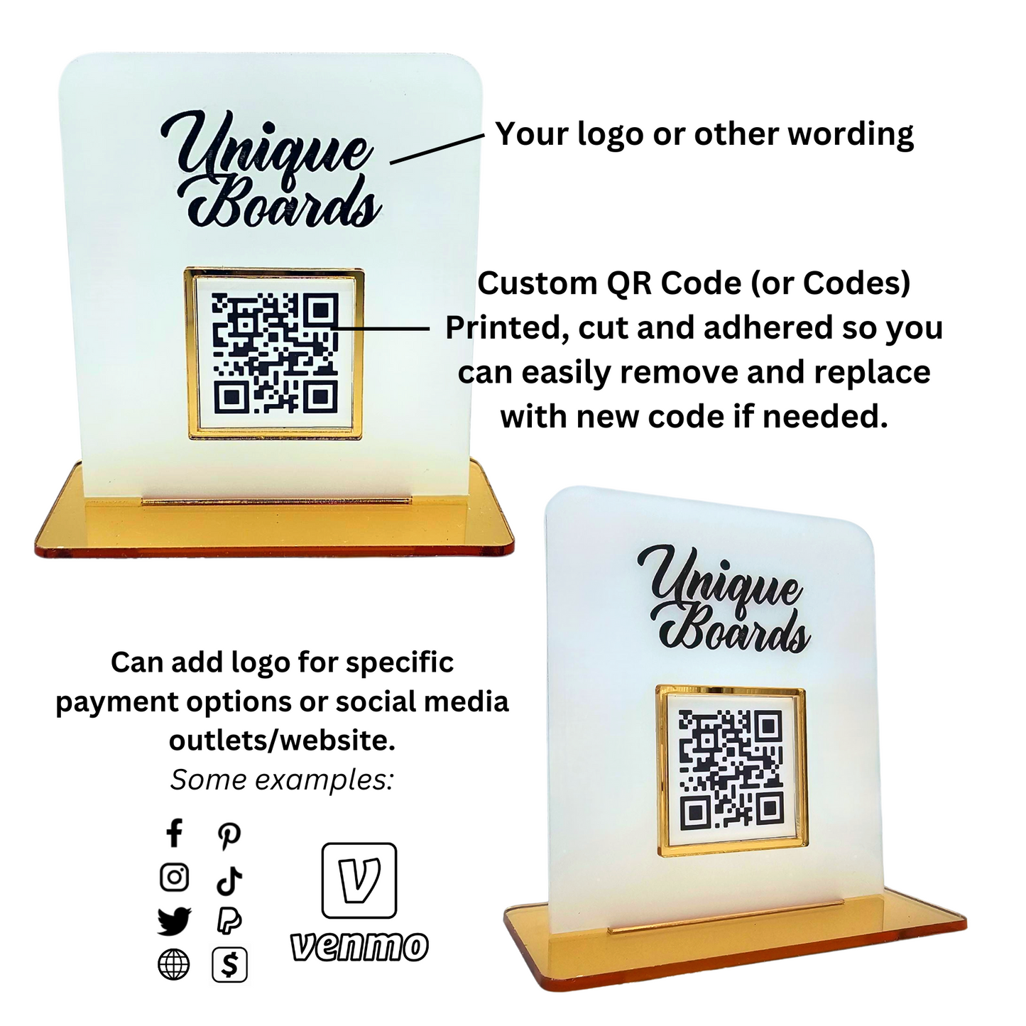 Acrylic QR Code Sign