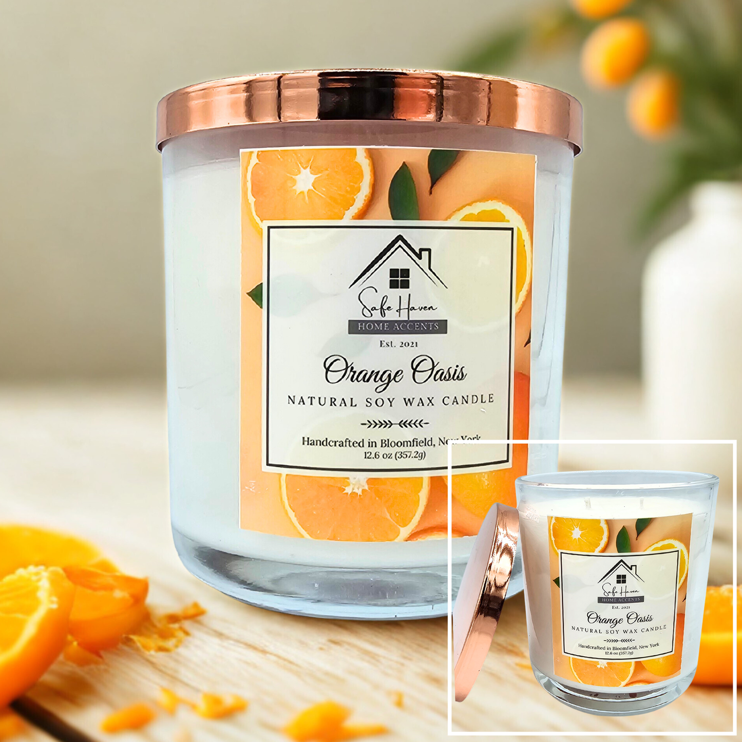 Orange Oasis Natural Soy Wax Candle
