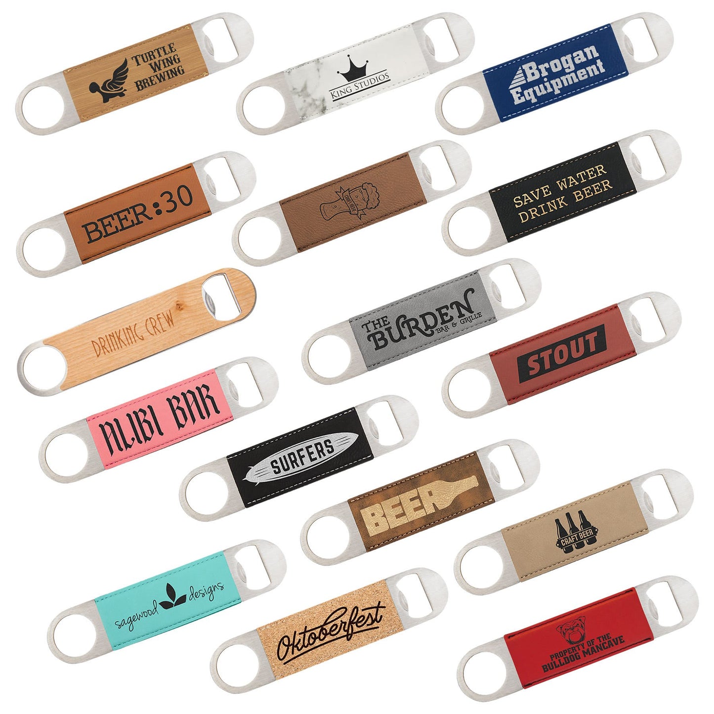 Leatherette Bottle Openers