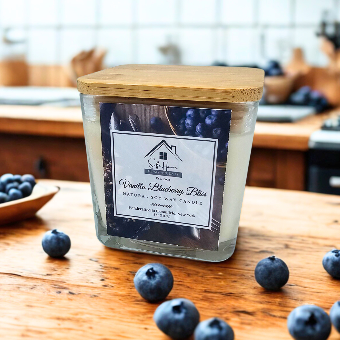 Vanilla Blueberry Bliss Natural Soy Wax Candle