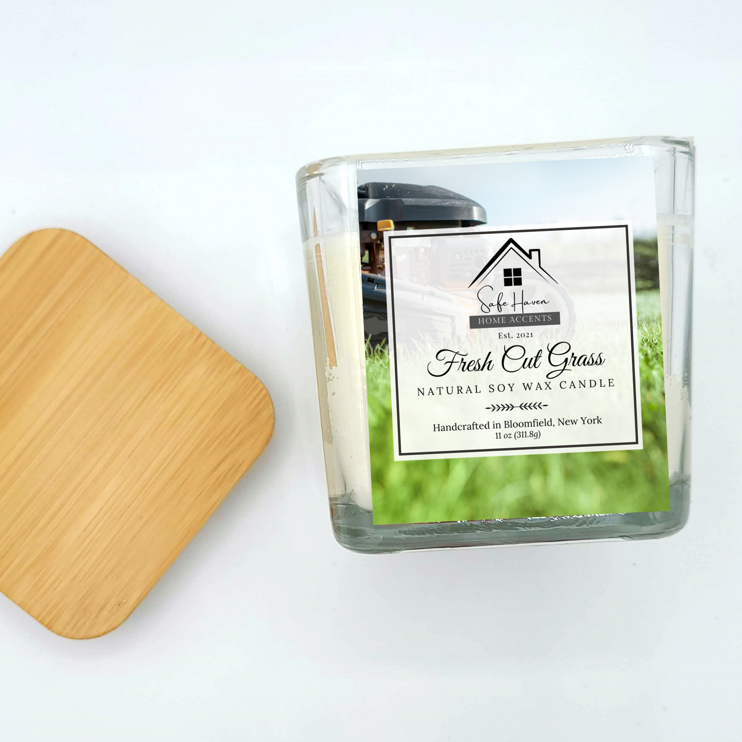 Fresh Cut Grass Natural Soy Wax Candle