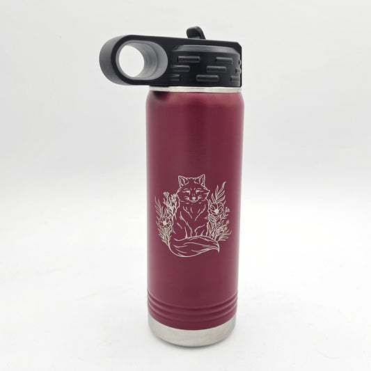 Floral Fox Stainless Steel Water Bottles
