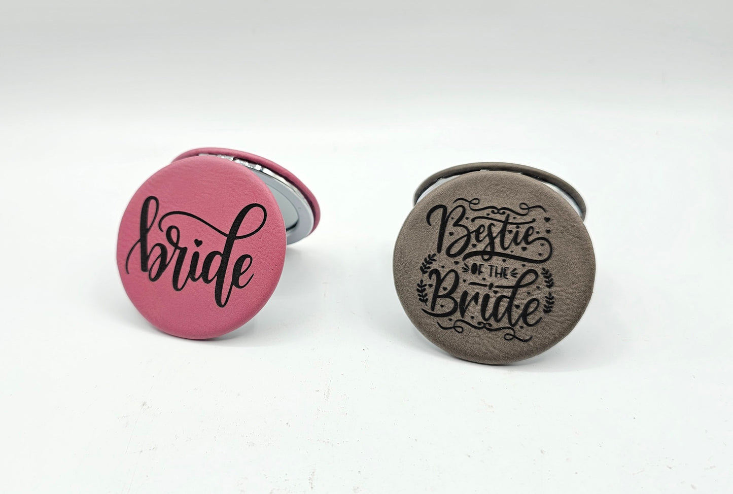 Bridal Leatherette Compact Mirrors