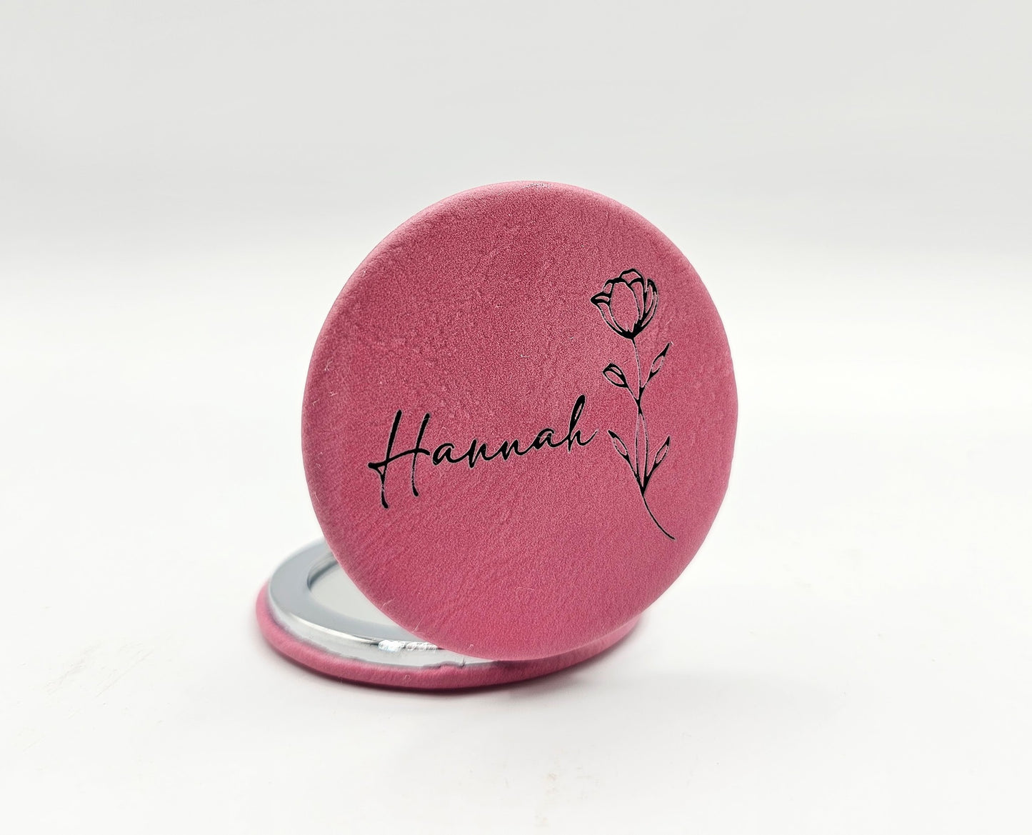 "Hannah" Leatherette Compact Mirror
