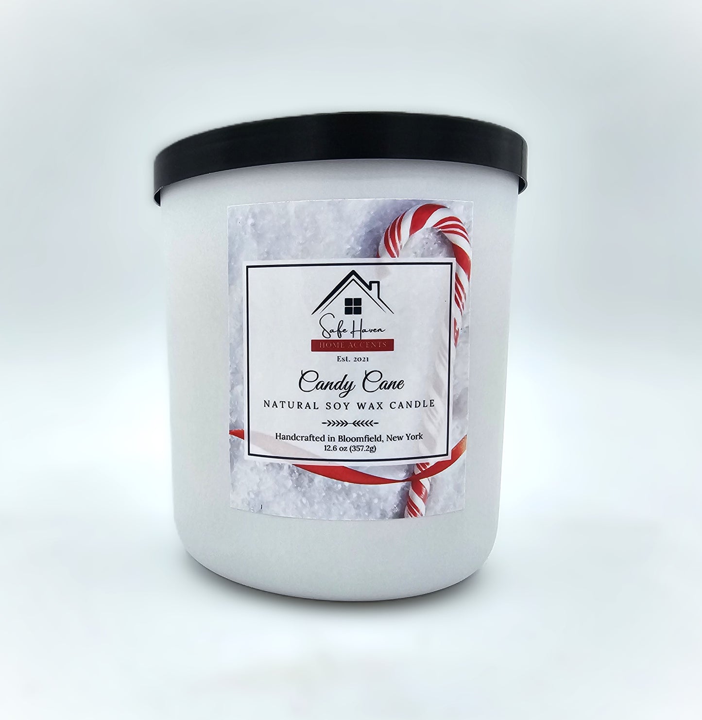 Candy Cane Natural Soy Wax Candle
