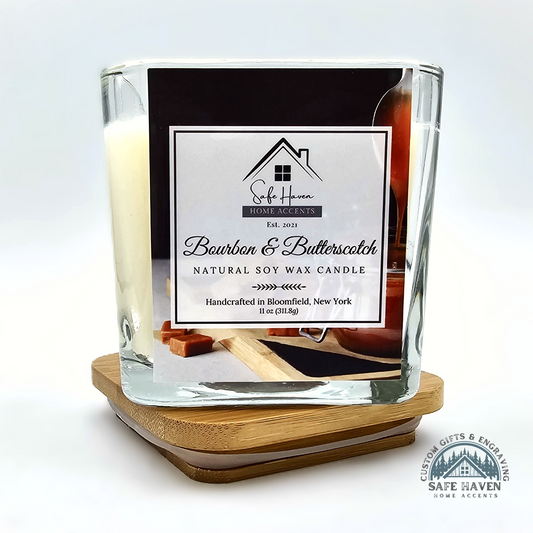 Bourbon & Butterscotch Natural Soy Wax Candle