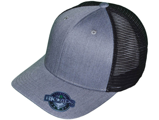 Heather Gray Trucker Hats - Slightly Curved