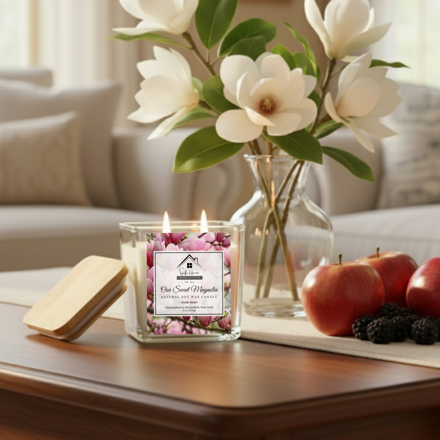 Our Sweet Magnolia Natural Soy Wax Candle