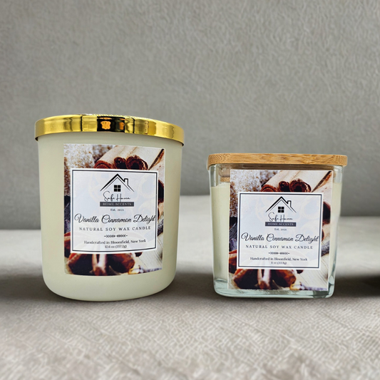 Vanilla Cinnamon Delight Natural Soy Wax Candle