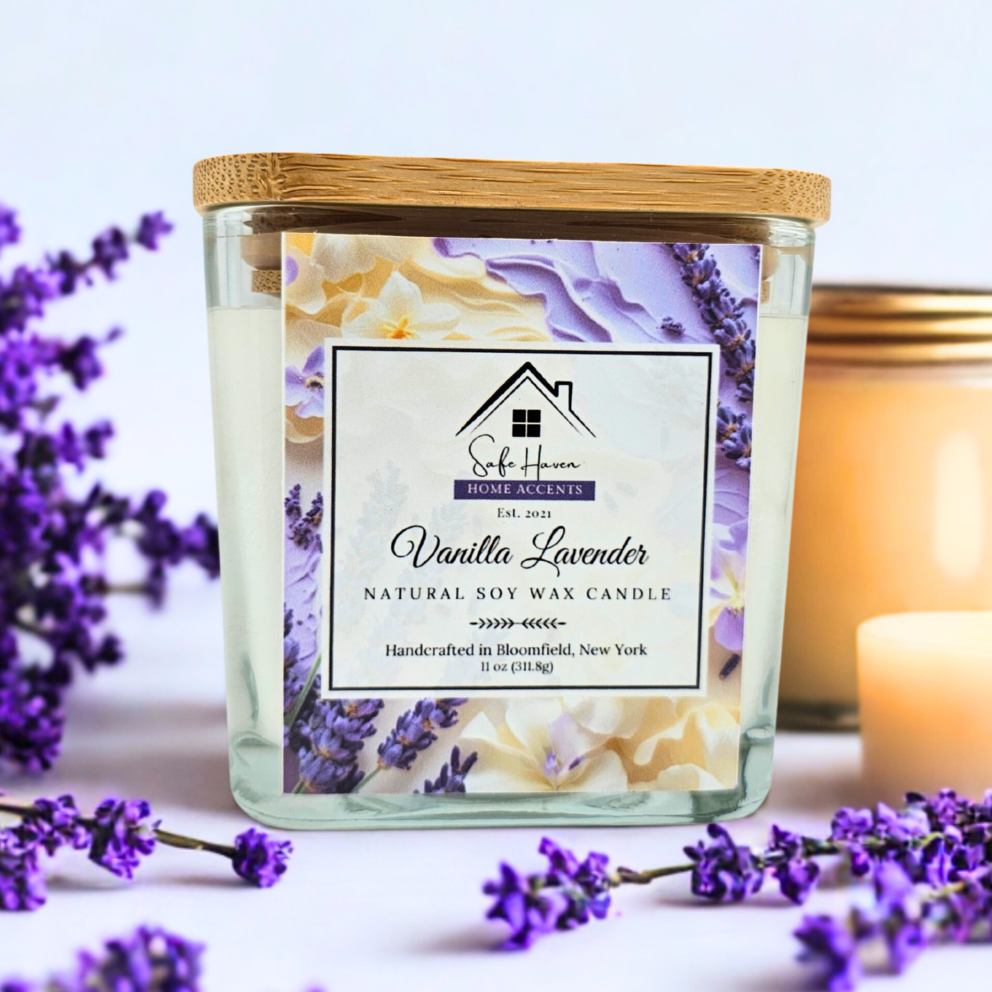 Vanilla Lavender Natural Soy Wax Candle