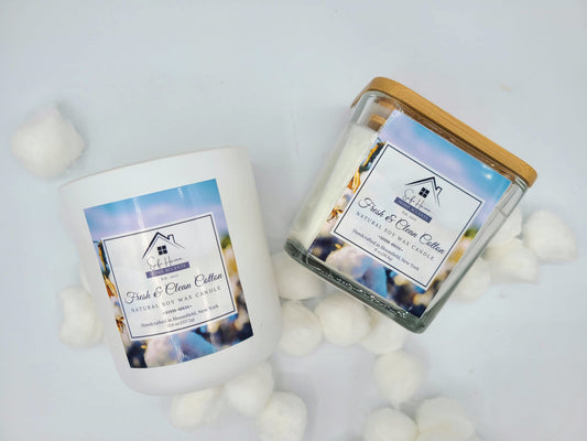 Fresh & Clean Cotton Natural Soy Wax Candle