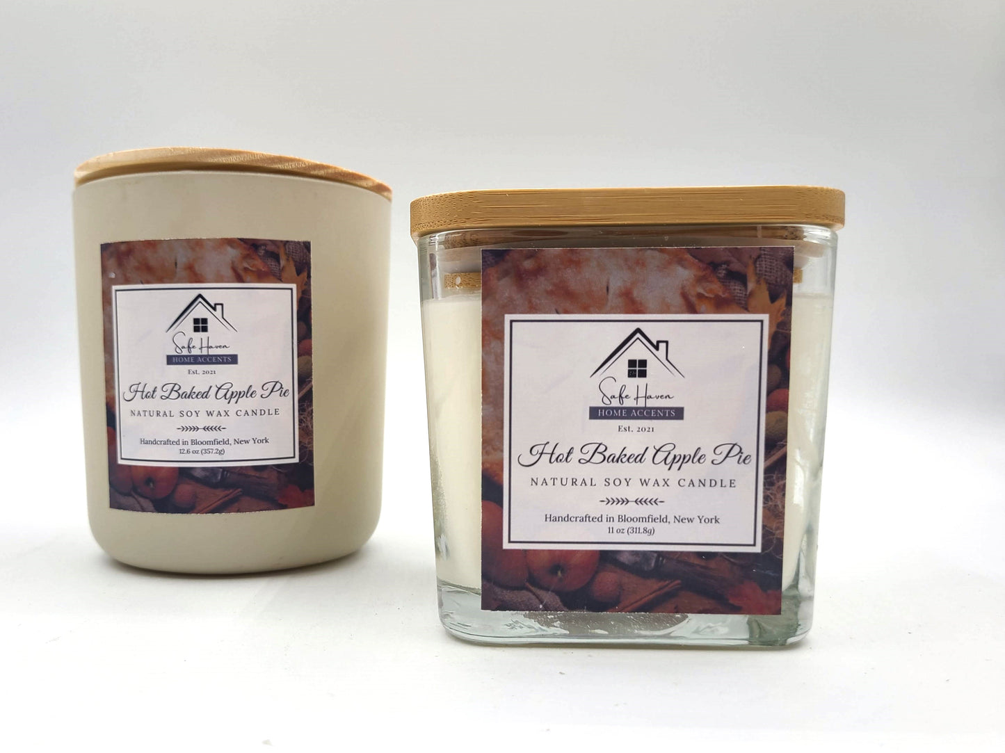 Hot Baked Apple Pie Natural Soy Wax Candle