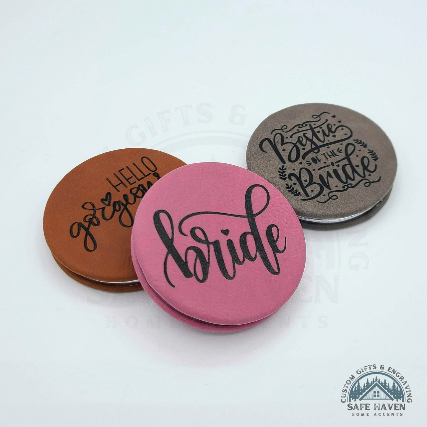 Leatherette Compact Mirrors