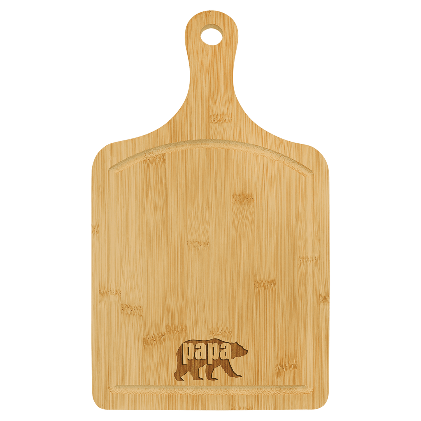 Bamboo Cutting Board Paddle Shape with Drip Ring
